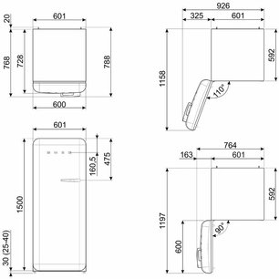 Холодильник Смег FAB28LPB5 фото 3 в Новосибирске Холодильник Smeg FAB28LPB5 фото 3 в Новосибирске