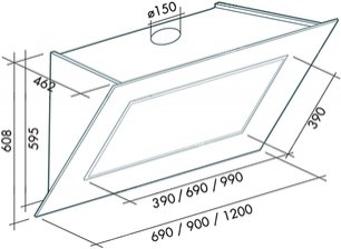Вытяжка Фалмек Quasar 120 Vetro (800) STEC gray фото 3 в Новосибирске Вытяжка Falmec Quasar 120 Vetro (800) STEC gray фото 3 в Новосибирске