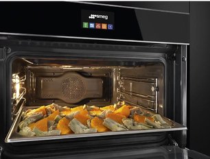 Духовой шкаф комбинированный с пароваркой Smeg SF4604PVCNX1 фото 3 в Новосибирске