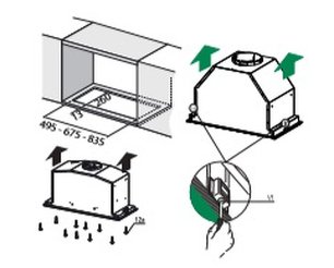Встраиваемая вытяжка Bertazzoni KIN52MOD1XC фото 3 в Новосибирске