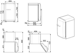Мини-бар Смег FAB5LWH3 фото 2 в Новосибирске Мини-бар Smeg FAB5LWH3 фото 2 в Новосибирске