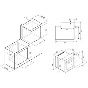 Электрический духовой шкаф KRONA MARMO 45 BL фото 3 в Новосибирске