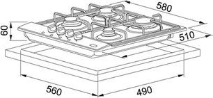 Независимая варочная панель Франке FHL 604 4G XS C фото 2 в Новосибирске Независимая варочная панель Franke FHL 604 4G XS C фото 2 в Новосибирске