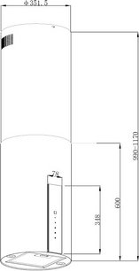 Вытяжка Кертинг KHA 35808 DW Cylinder фото 2 в Новосибирске Вытяжка Korting KHA 35808 DW Cylinder фото 2 в Новосибирске