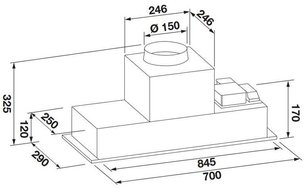 Встраиваемая вытяжка Fulgor Milano FBHD 700 PT X фото 3 в Новосибирске