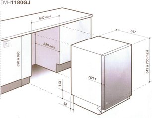 Посудомоечная машина Де Дитрих DVH 1180 GJ фото 2 в Новосибирске Посудомоечная машина De Dietrich DVH 1180 GJ фото 2 в Новосибирске