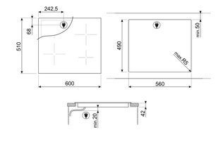 Варочная панель Смег SE364ETD фото 3 в Новосибирске Варочная панель Smeg SE364ETD фото 3 в Новосибирске