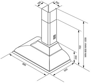Вытяжка Smeg KC19RW фото 2 в Новосибирске