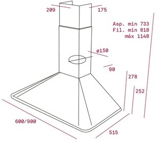 Вытяжка Teka DOS 90 BEIGE-BRASS фото 2 в Новосибирске