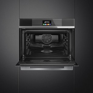 Компактный духовой шкаф с пароваркой Smeg SF4104VCN фото 3 в Новосибирске