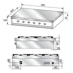 Варочная панель Ilve HP90-6D фото 3 в Новосибирске