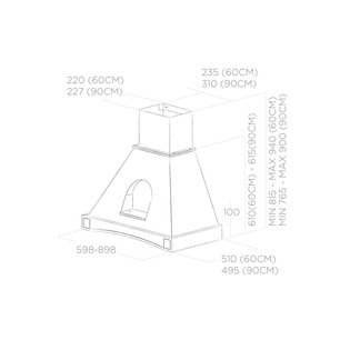 Вытяжка ELICA MENSOLA WH/A/90 FRASSINO фото 4 в Новосибирске