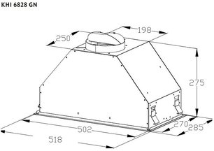 Встраиваемая вытяжка Кертинг KHI 6828 GN фото 3 в Новосибирске Встраиваемая вытяжка Korting KHI 6828 GN фото 3 в Новосибирске