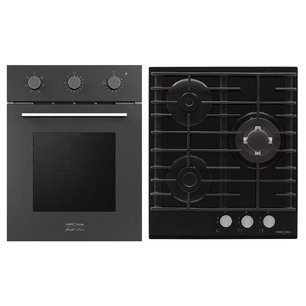 KRONA (духовой шкаф STRETTO 45 BL + варочная панель HAGEL 45 BL W) фото в Новосибирске