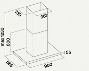 Вытяжка Фалмек Lumina 90 Glass Black island (NRS) фото 2 в Новосибирске Вытяжка Falmec Lumina 90 Glass Black island (NRS) фото 2 в Новосибирске