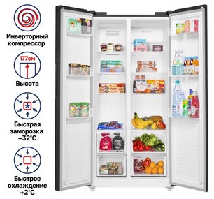 Холодильник Maunfeld MFF177NFBE фото 2 в Новосибирске