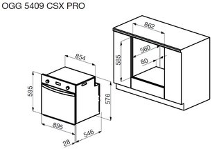 Духовой шкаф Korting OGG 5409 CSX PRO фото 4 в Новосибирске
