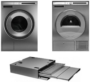 Asko Logic 12 (стиральная машина W4086C.T/3 + сушильная машина T408HD.T.P + выдвижная полка с корзиной HDB1153T) фото в Новосибирске