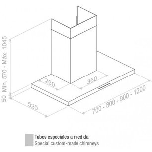 Вытяжка Pando P-401/80 IX 850 SEC фото 3 в Новосибирске