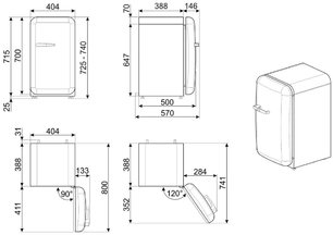 Мини-бар Смег FAB5RPG3 фото 3 в Новосибирске Мини-бар Smeg FAB5RPG3 фото 3 в Новосибирске