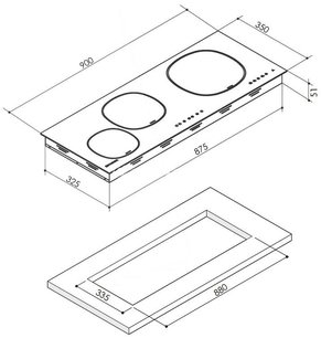 Варочная панель Фабер FCH 93 фото 3 в Новосибирске Варочная панель Faber FCH 93 фото 3 в Новосибирске