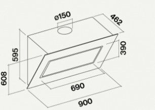 Вытяжка Фалмек Quasar (A+) 90 Black Glass фото 3 в Новосибирске Вытяжка Falmec Quasar (A+) 90 Black Glass фото 3 в Новосибирске