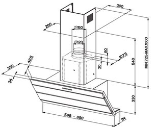 Вытяжка Faber Orizzonte Plus Vetro EG8 X/VBK A90 Logic фото 4 в Новосибирске