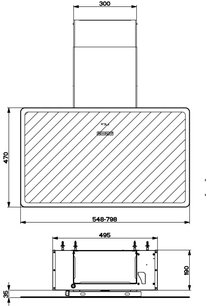 Вытяжка Faber V-AIR FLAT KL A80 фото 3 в Новосибирске