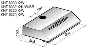 Вытяжка Korting KHT 6331 W фото 2 в Новосибирске