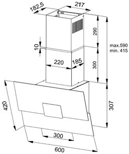 Вытяжка Кертинг KHC 66373 BXGN фото 4 в Новосибирске Вытяжка Korting KHC 66373 BXGN фото 4 в Новосибирске