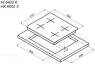 Варочная поверхность Кертинг HK 6002 X фото 3 в Новосибирске Варочная поверхность Korting HK 6002 X фото 3 в Новосибирске