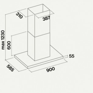 Вытяжка Фалмек Lumina 90 Glass White island (NRS) фото 2 в Новосибирске Вытяжка Falmec Lumina 90 Glass White island (NRS) фото 2 в Новосибирске