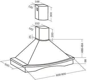 Вытяжка Teka Nubero 60 HP WHITE CREAM фото 2 в Новосибирске