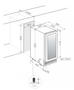 Встраиваемый винный шкаф Pando PVZB 30-16XR фото 3 в Новосибирске