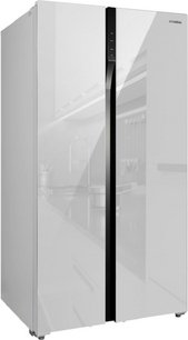 Холодильник Hyundai CS6503FV белое стекло фото 2 в Новосибирске