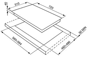 Варочная панель Смег PV175B фото 2 в Новосибирске Варочная панель Smeg PV175B фото 2 в Новосибирске