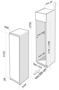 Встраиваемый холодильник De Dietrich DRS1332J фото 2 в Новосибирске