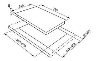 Варочная панель Smeg P272XGH фото 3 в Новосибирске