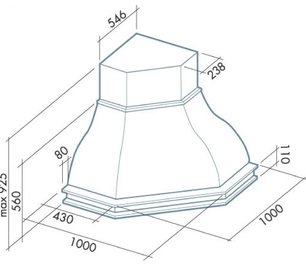 Вытяжка Фалмек Iris Malizia ANG (600) S дуб фото 2 в Новосибирске Вытяжка Falmec Iris Malizia ANG (600) S дуб фото 2 в Новосибирске