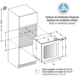 Встраиваемый винный шкаф Pando PVMAVP 60-25CRL фото 3 в Новосибирске