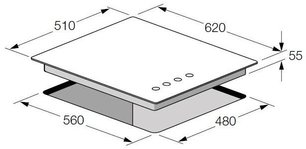 Варочная панель Fulgor Milano FCH 604 G WH фото 4 в Новосибирске