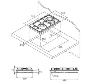 Независимая варочная панель Куперсберг FQ3TG S фото 2 в Новосибирске Независимая варочная панель Kuppersberg FQ3TG S фото 2 в Новосибирске