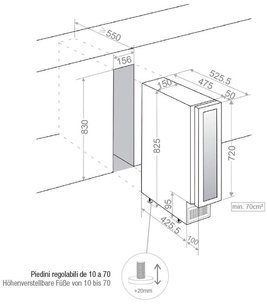 Встраиваемый винный шкаф Pando PVZB 15-9 XL фото 3 в Новосибирске