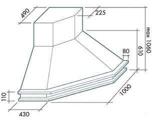 Вытяжка Фалмек Tempo Antico Ang (600) S орех фото 3 в Новосибирске Вытяжка Falmec Tempo Antico Ang (600) S орех фото 3 в Новосибирске