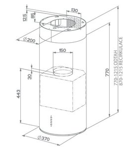 Вытяжка Faber CYLINDRA ISOLA GLOSS  EG10 W A37 фото 2 в Новосибирске