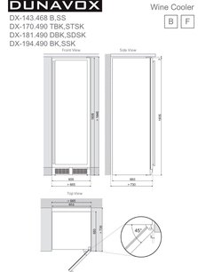Винный шкаф Dunavox DX-143.468B фото 4 в Новосибирске