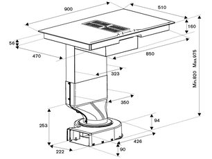 Варочная панель со встроенной вытяжкой Бертаззони P904ICHNE фото 4 в Новосибирске Варочная панель со встроенной вытяжкой Bertazzoni P904ICHNE фото 4 в Новосибирске