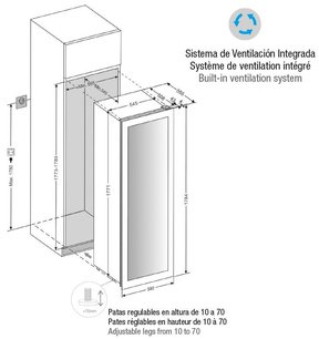Встраиваемый винный шкаф Pando PVMAVP 178-112CRR фото 3 в Новосибирске