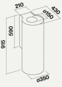 Вытяжка Falmec POLAR Black 35 (800) фото 2 в Новосибирске
