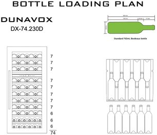 Винный шкаф Dunavox DX-74.230DW фото 4 в Новосибирске